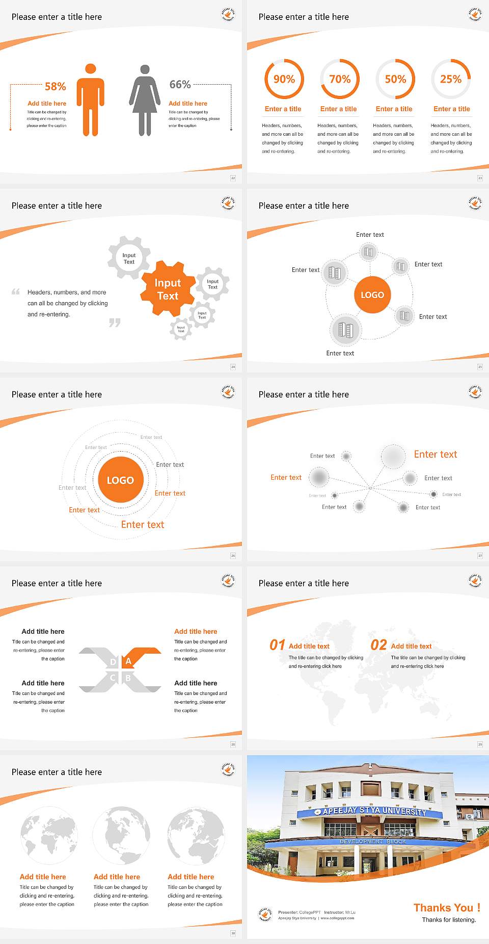 Apeejay Stya University Course/Courseware Creation PPT Template4:3 ratio PPT effect preview image4