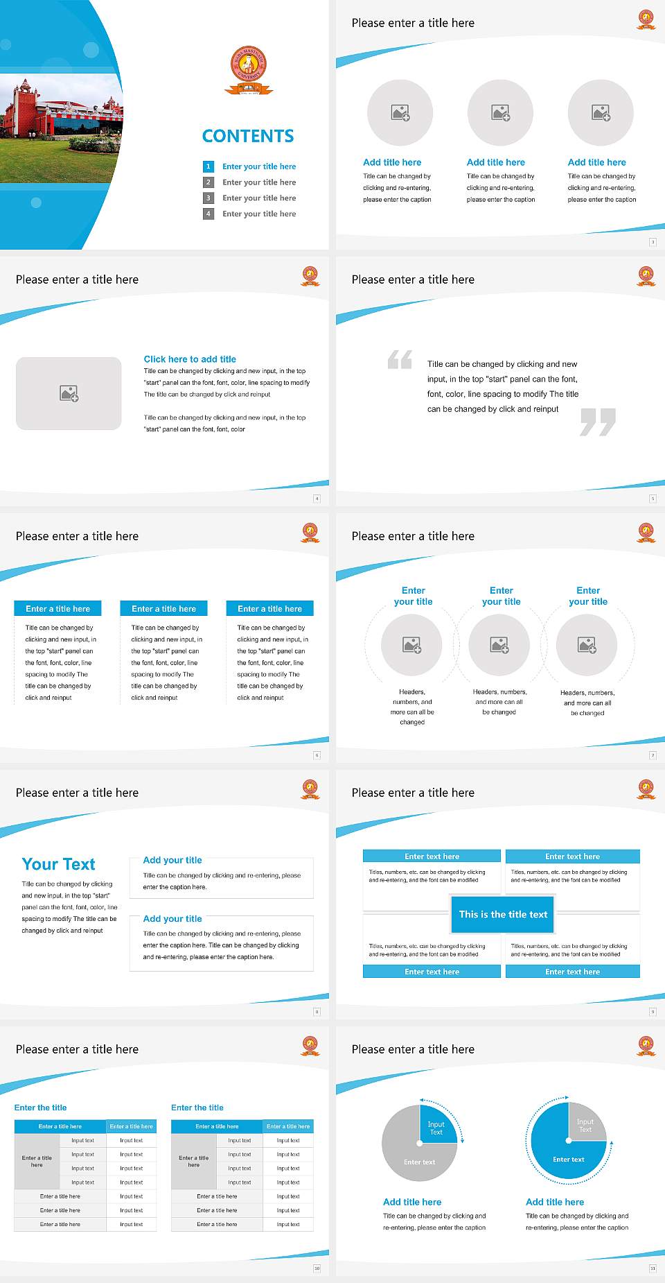 Baba Mast Nath University Course/Courseware Creation PPT Template4:3 ratio PPT effect preview image2