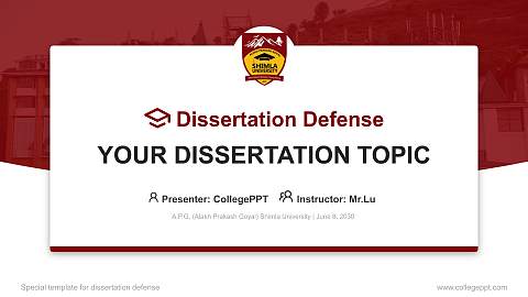 A.P.G. (Alakh Prakash Goyal) Shimla University Graduation Thesis Defense PPT Template