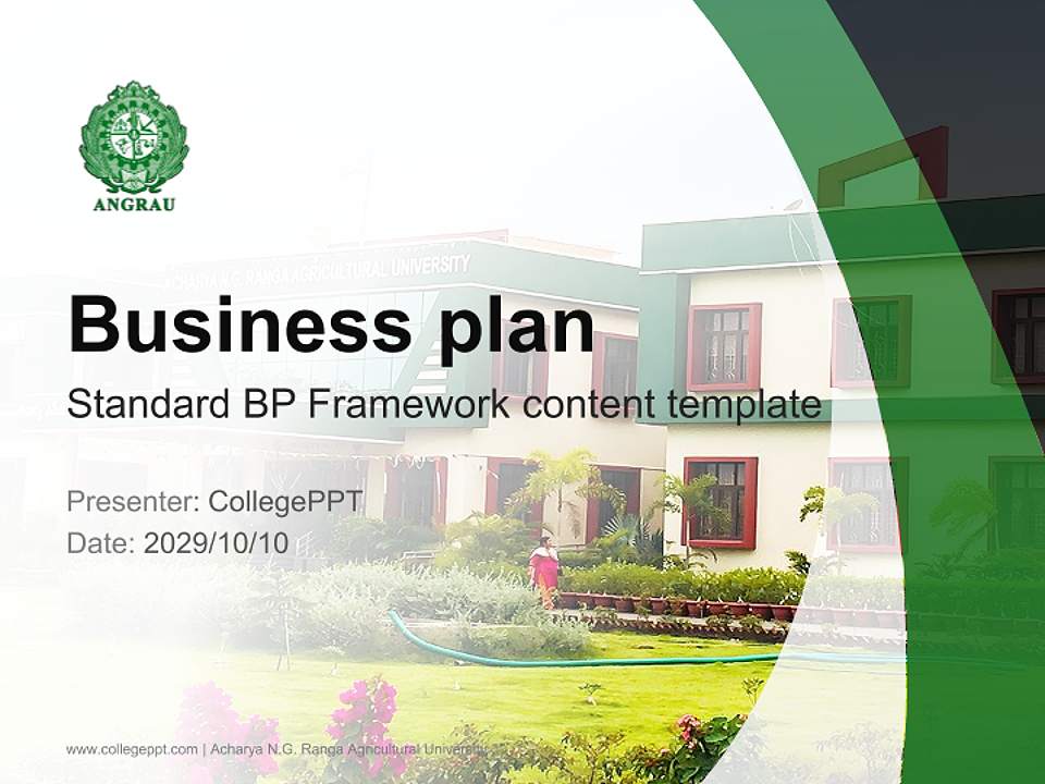 Acharya N.G. Ranga Agricultural University Competition/Entrepreneurship Contest PPT Template4:3 ratio PPT effect preview image9