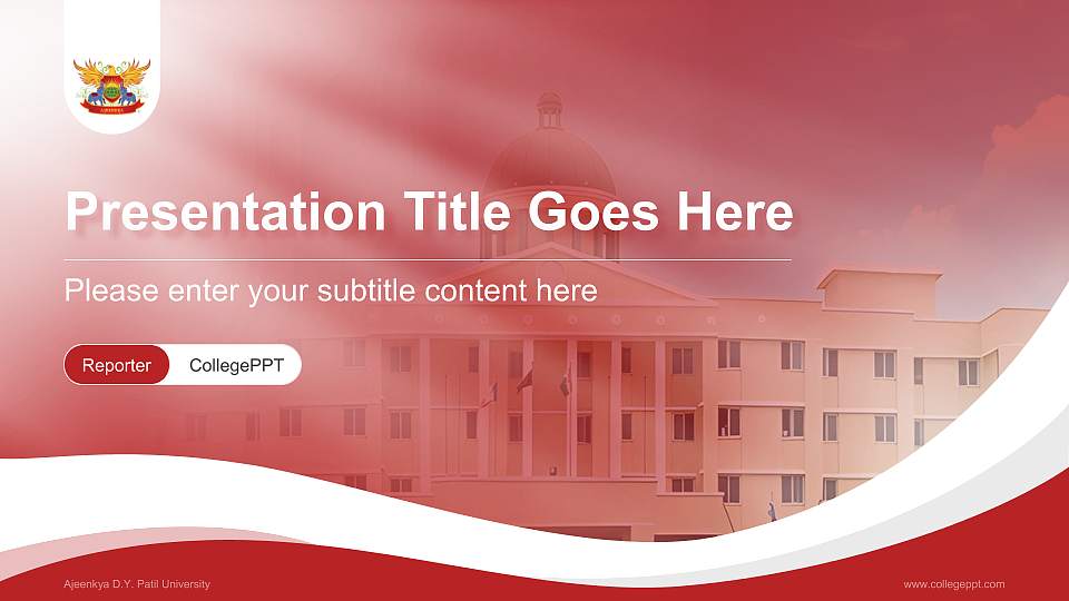 Ajeenkya D.Y. Patil University Lecture Sharing and Networking Event PPT Template16:9 ratio PPT effect preview image