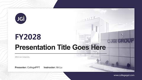ARKA Jain University Academic Presentation/Research Findings Report PPT Template