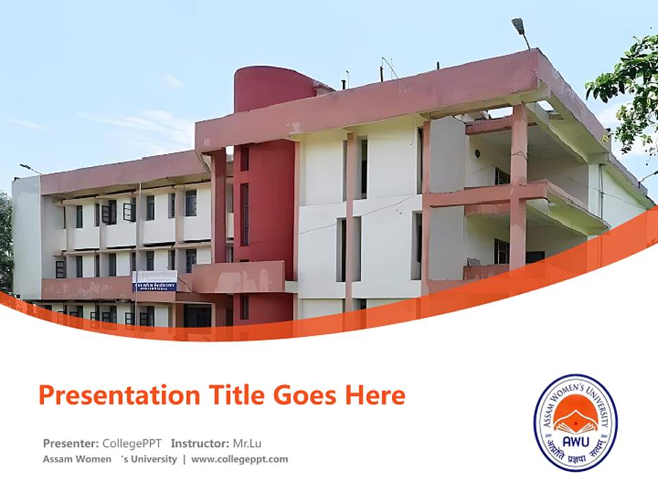 Assam Women ‘s University Course/Courseware Creation PPT Template4:3 ratio PPT effect preview image5