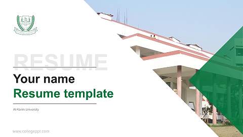 Al-Karim University Resume PPT Template
