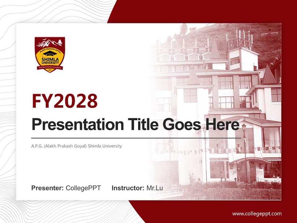 A.P.G. (Alakh Prakash Goyal) Shimla University Academic Presentation/Research Findings Report PPT Template4:3 ratio PPT effect preview image5