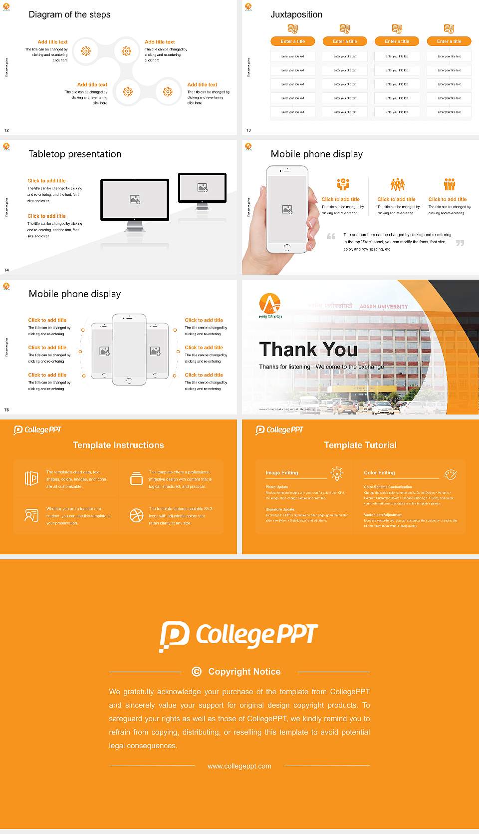 Adesh University Competition/Entrepreneurship Contest PPT Template16:9 ratio PPT effect preview image9