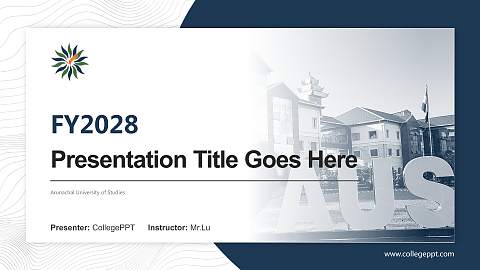 Arunachal University of Studies Academic Presentation/Research Findings Report PPT Template