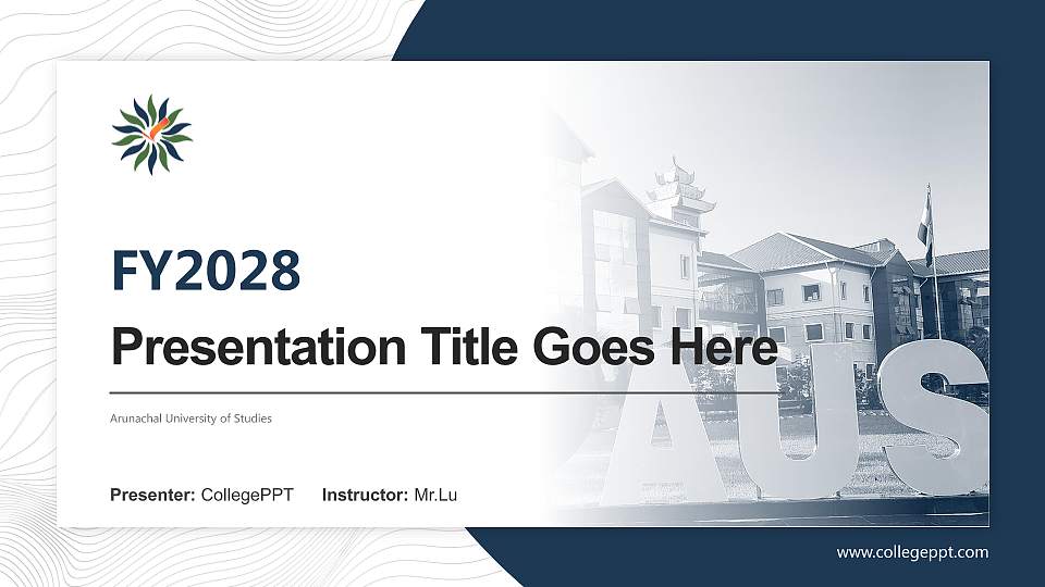 Arunachal University of Studies Academic Presentation/Research Findings Report PPT Template16:9 ratio PPT effect preview image