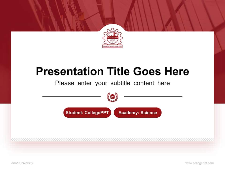 Anna University National Scholarship Defense PPT Template4:3 ratio PPT effect preview image4