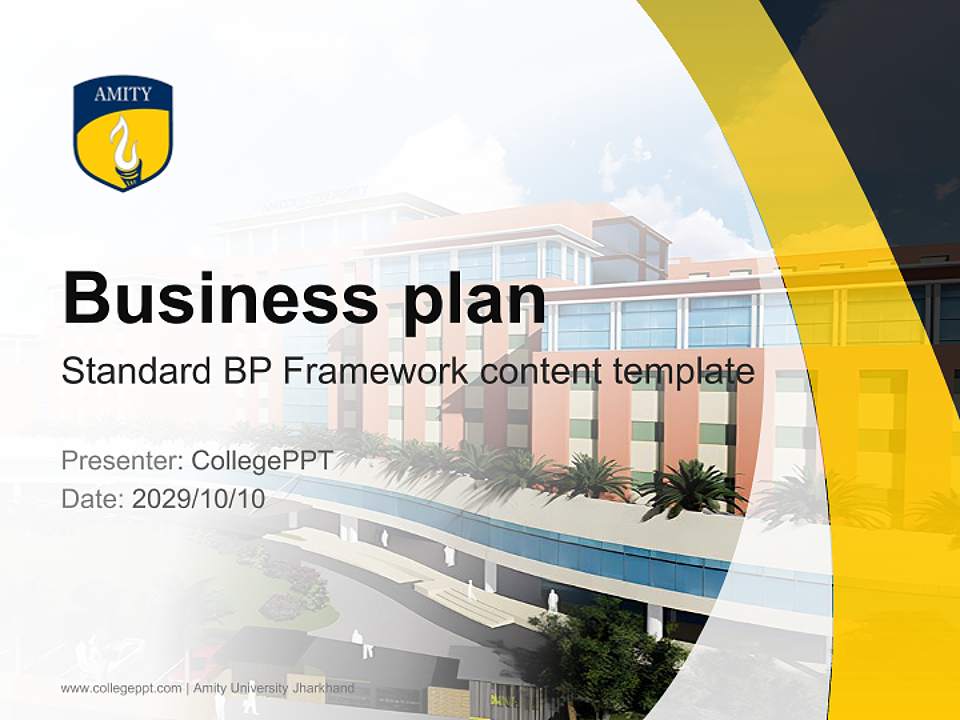 Amity University Jharkhand Competition/Entrepreneurship Contest PPT Template4:3 ratio PPT effect preview image9