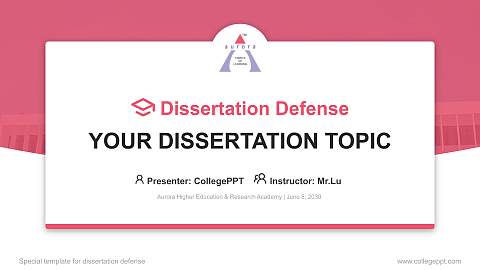 Aurora Higher Education & Research Academy Graduation Thesis Defense PPT Template