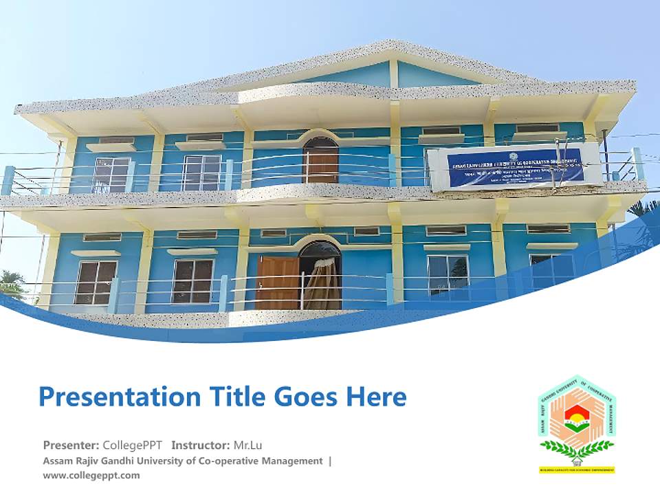 Assam Rajiv Gandhi University of Co-operative Management Course/Courseware Creation PPT Template4:3 ratio PPT effect preview image5