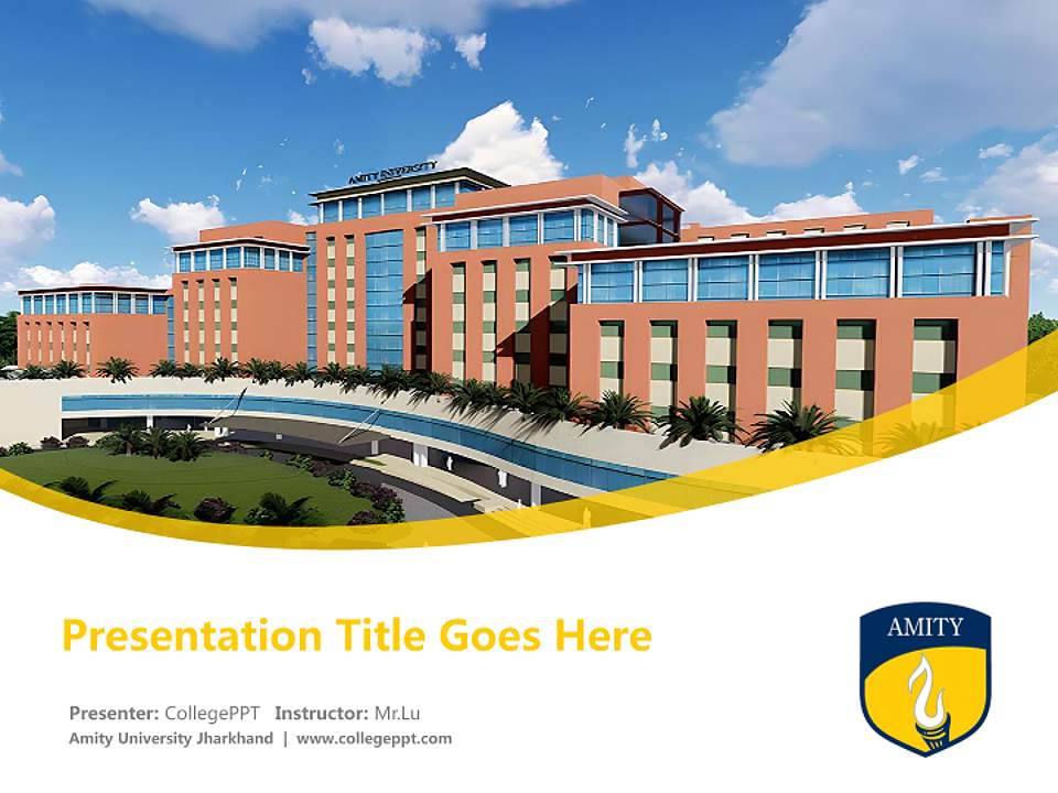 Amity University Jharkhand Course/Courseware Creation PPT Template4:3 ratio PPT effect preview image5