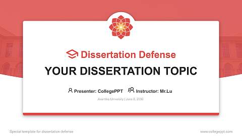 Avantika University Graduation Thesis Defense PPT Template
