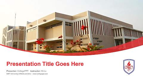 AAFT University of Media and Arts Course/Courseware Creation PPT Template