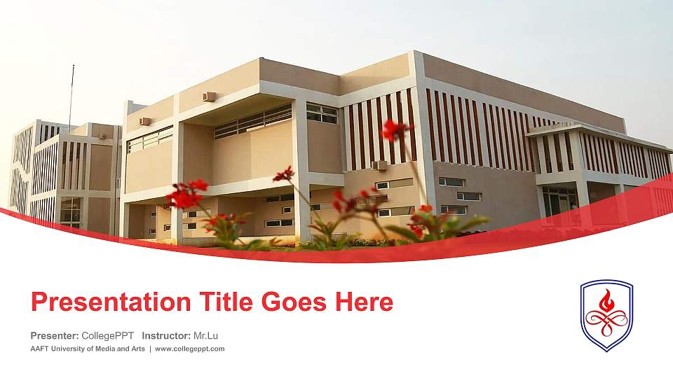 AAFT University of Media and Arts Course/Courseware Creation PPT Template16:9 ratio PPT effect preview image