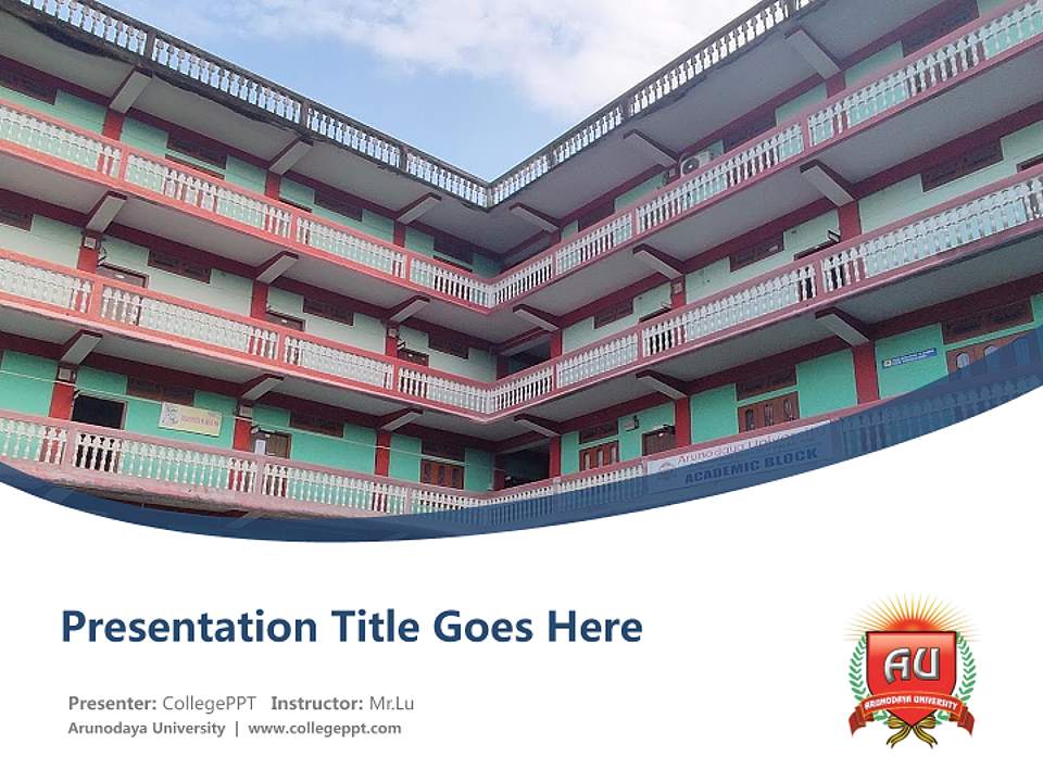 Arunodaya University Course/Courseware Creation PPT Template4:3 ratio PPT effect preview image5