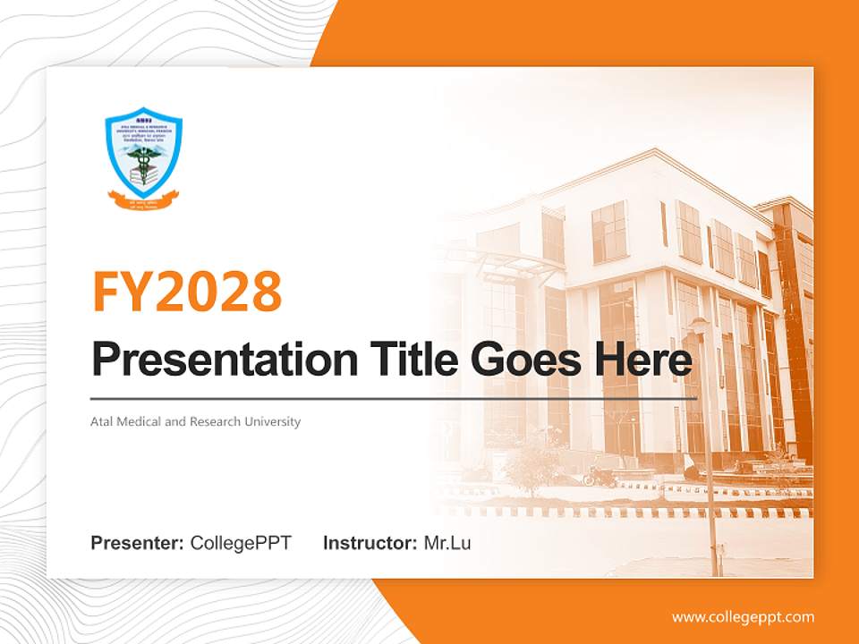 Atal Medical and Research University Academic Presentation/Research Findings Report PPT Template4:3 ratio PPT effect preview image5