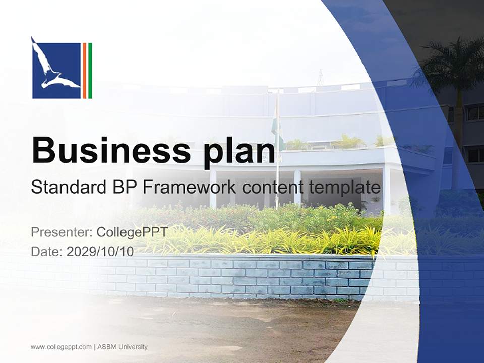 ASBM University Competition/Entrepreneurship Contest PPT Template4:3 ratio PPT effect preview image9