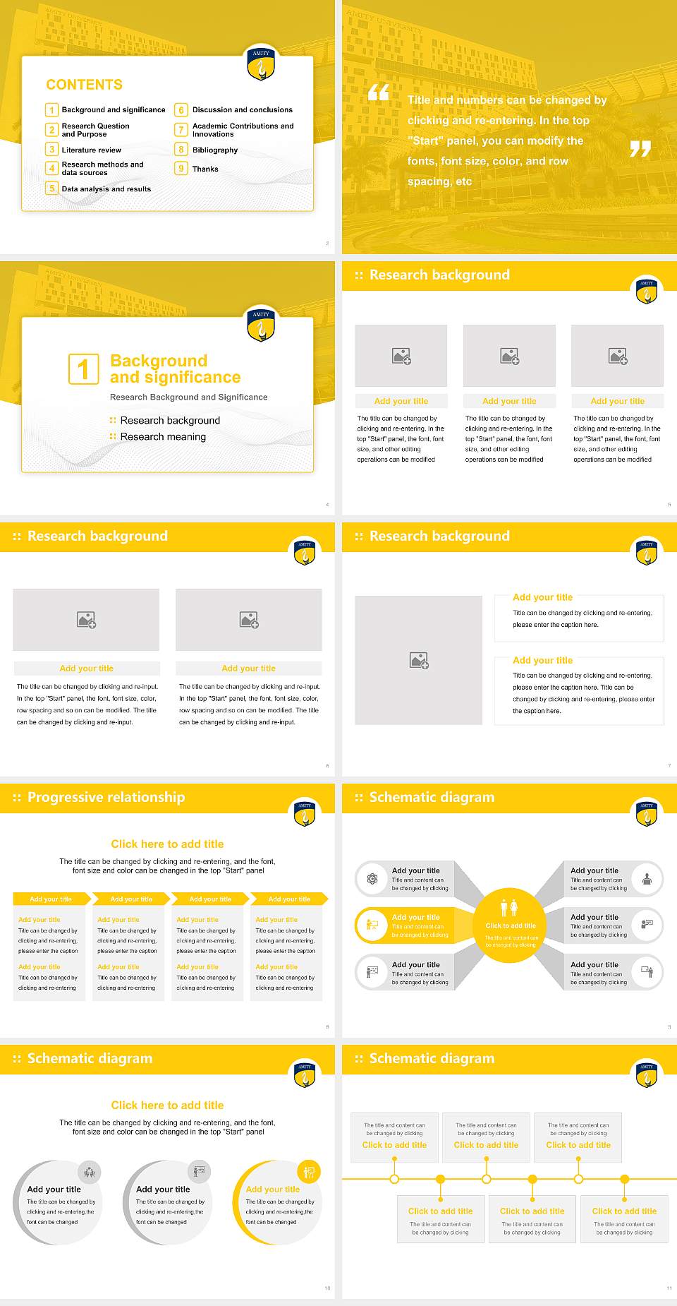 Amity University, West Bengal Graduation Thesis Defense PPT Template4:3 ratio PPT effect preview image2