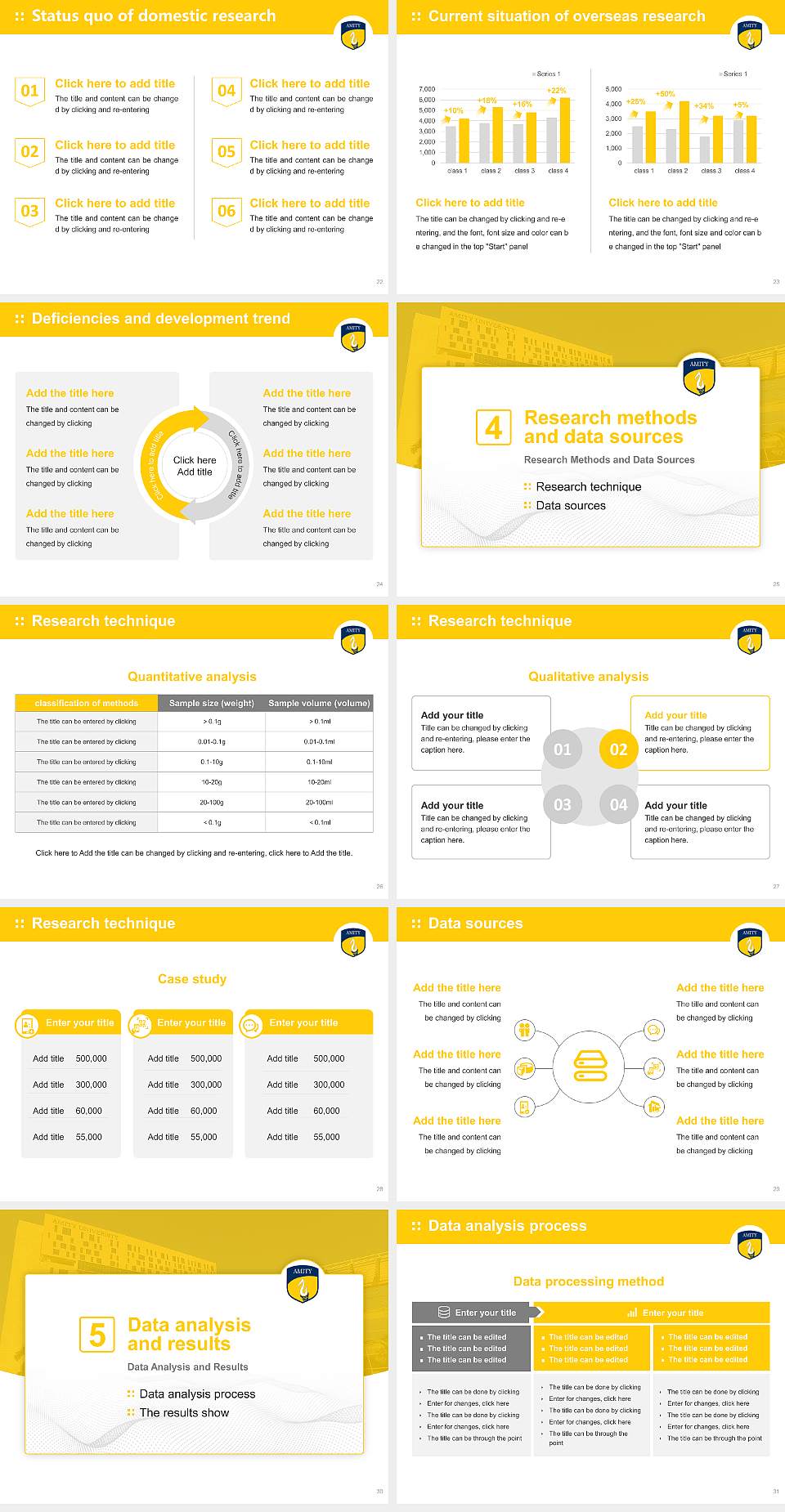 Amity University, West Bengal Graduation Thesis Defense PPT Template4:3 ratio PPT effect preview image4