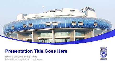 Babasaheb Bhimrao Ambedkar University Course/Courseware Creation PPT Template