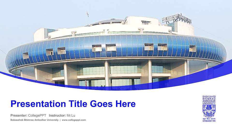 Babasaheb Bhimrao Ambedkar University Course/Courseware Creation PPT Template16:9 ratio PPT effect preview image