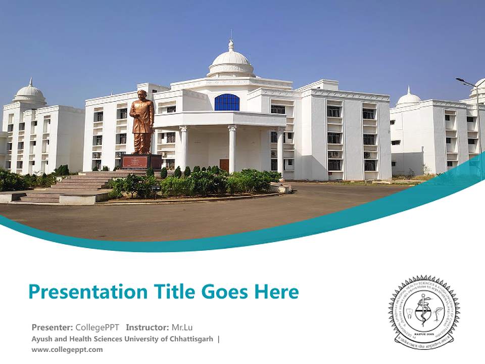 Ayush and Health Sciences University of Chhattisgarh Course/Courseware Creation PPT Template4:3 ratio PPT effect preview image5