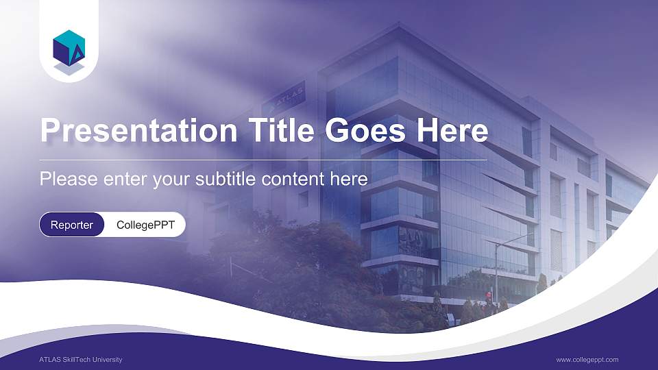 ATLAS SkillTech University Lecture Sharing and Networking Event PPT Template16:9 ratio PPT effect preview image