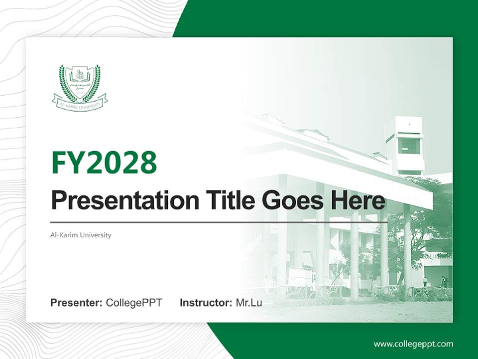 Al-Karim University Academic Presentation/Research Findings Report PPT Template4:3 ratio PPT effect preview image5