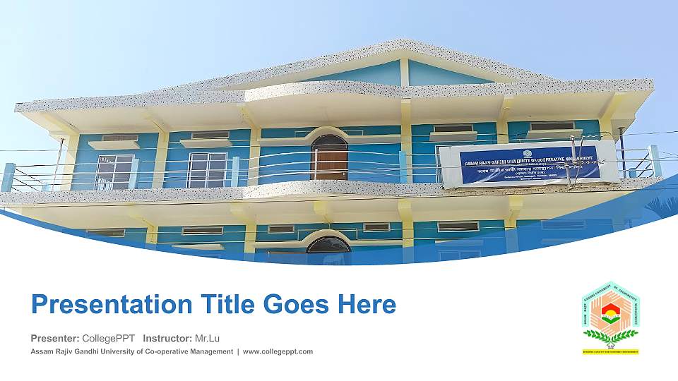 Assam Rajiv Gandhi University of Co-operative Management Course/Courseware Creation PPT Template16:9 ratio PPT effect preview image