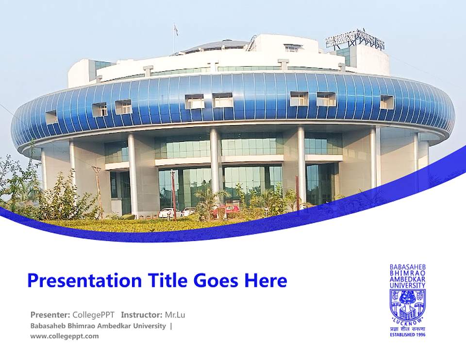 Babasaheb Bhimrao Ambedkar University Course/Courseware Creation PPT Template4:3 ratio PPT effect preview image5