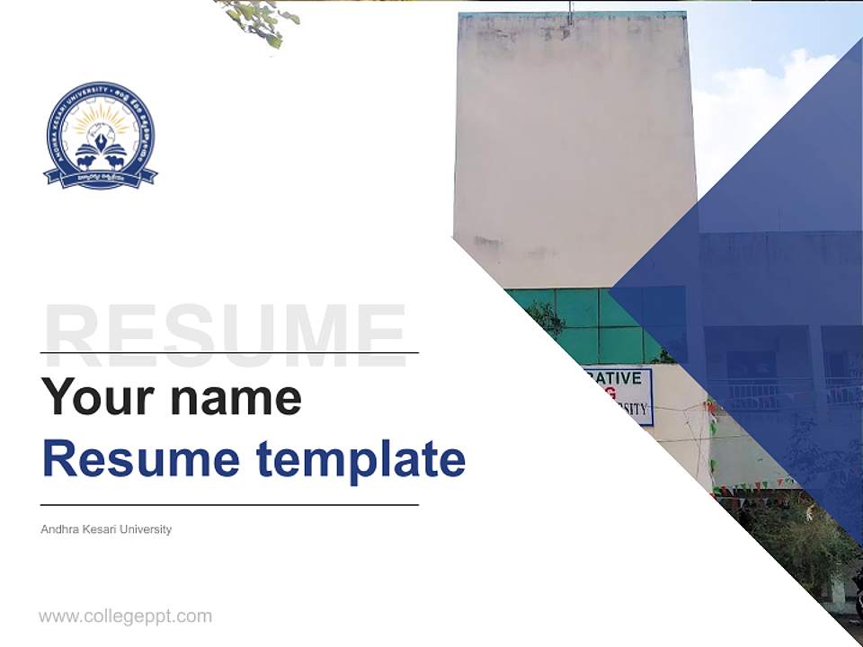 Andhra Kesari University Resume PPT Template4:3 ratio PPT effect preview image5