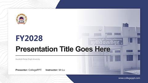 Awadesh Pratap Singh University Academic Presentation/Research Findings Report PPT Template