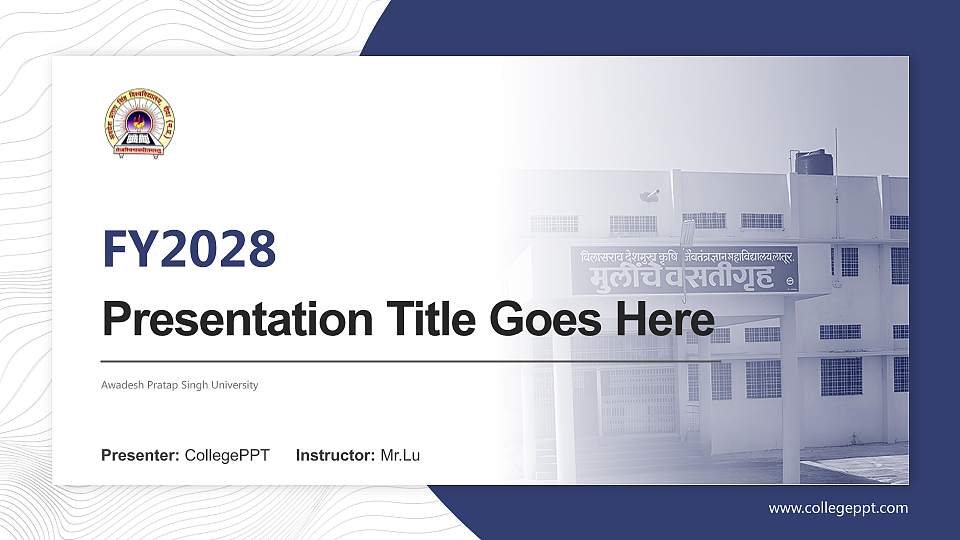 Awadesh Pratap Singh University Academic Presentation/Research Findings Report PPT Template16:9 ratio PPT effect preview image