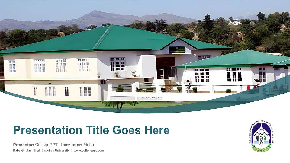 Baba Ghulam Shah Badshah University Course/Courseware Creation PPT Template16:9 ratio PPT effect preview image