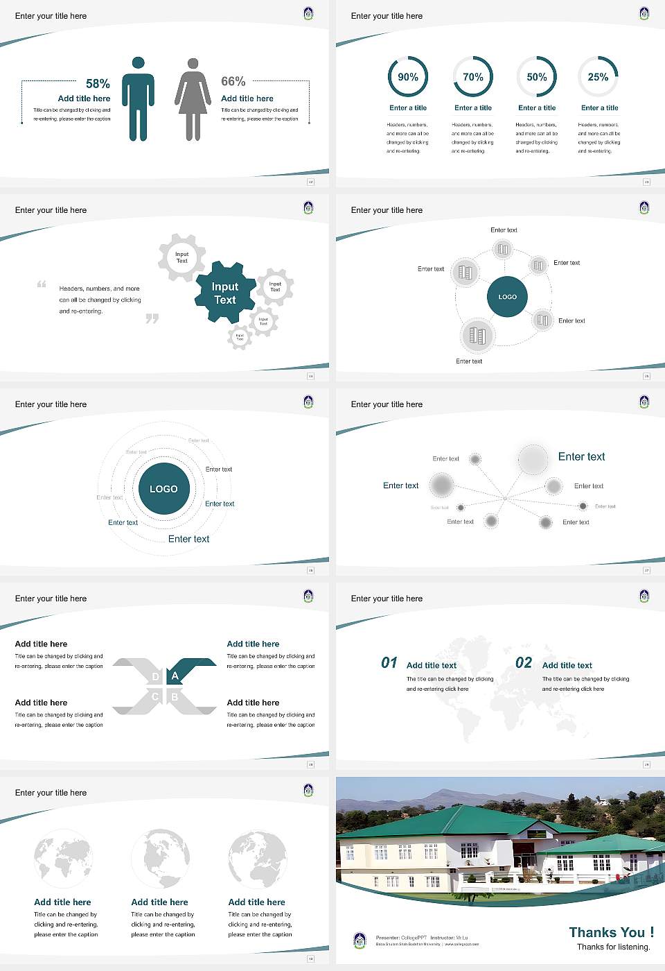 Baba Ghulam Shah Badshah University Course/Courseware Creation PPT Template16:9 ratio PPT effect preview image4