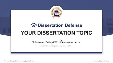 Awadesh Pratap Singh University Graduation Thesis Defense PPT Template