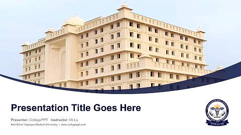 Atal Bihari Vajpayee Medical University Course/Courseware Creation PPT Template