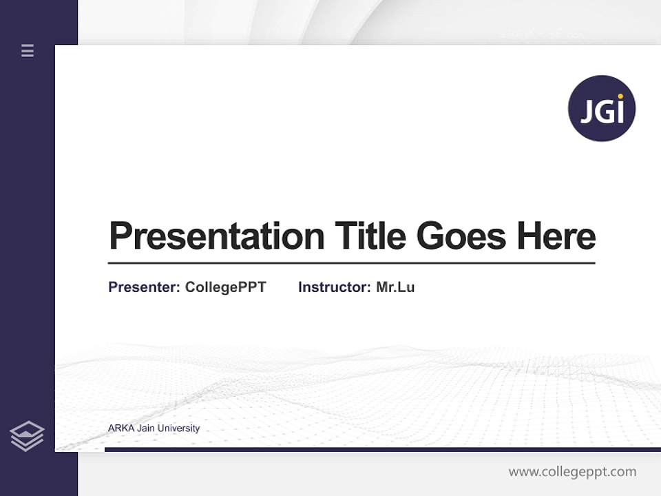 ARKA Jain University Thesis Proposal/Graduation Defense PPT Template4:3 ratio PPT effect preview image5