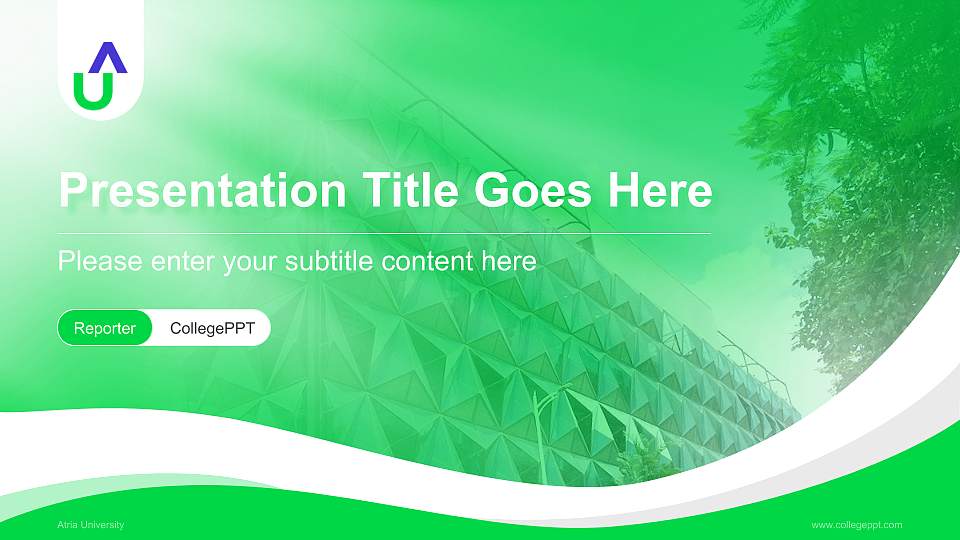 Atria University Lecture Sharing and Networking Event PPT Template16:9 ratio PPT effect preview image