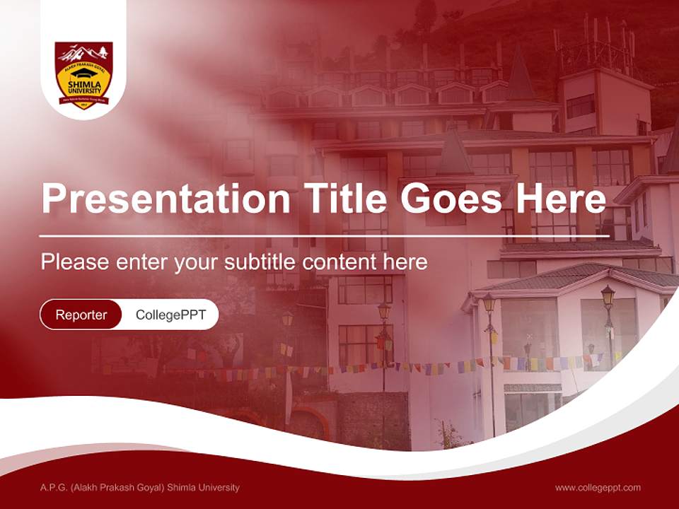 A.P.G. (Alakh Prakash Goyal) Shimla University Lecture Sharing and Networking Event PPT Template4:3 ratio PPT effect preview image4
