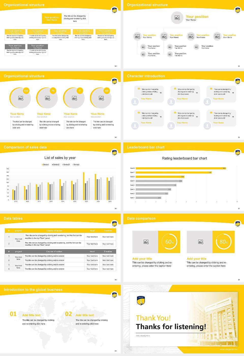 Amity University Noida Academic Presentation/Research Findings Report PPT Template16:9 ratio PPT effect preview image4