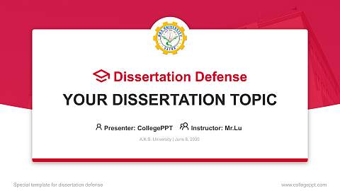 A.K.S. University Graduation Thesis Defense PPT Template