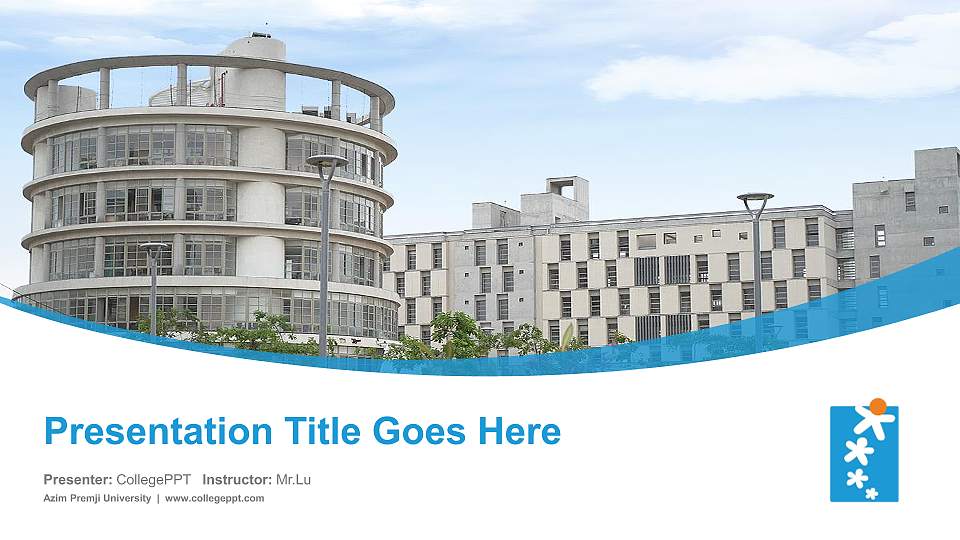 Azim Premji University Course/Courseware Creation PPT Template16:9 ratio PPT effect preview image