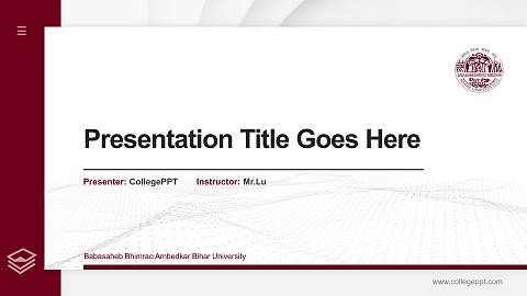 Babasaheb Bhimrao Ambedkar Bihar University Thesis Proposal/Graduation Defense PPT Template