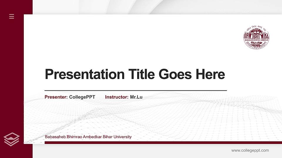 Babasaheb Bhimrao Ambedkar Bihar University Thesis Proposal/Graduation Defense PPT Template16:9 ratio PPT effect preview image