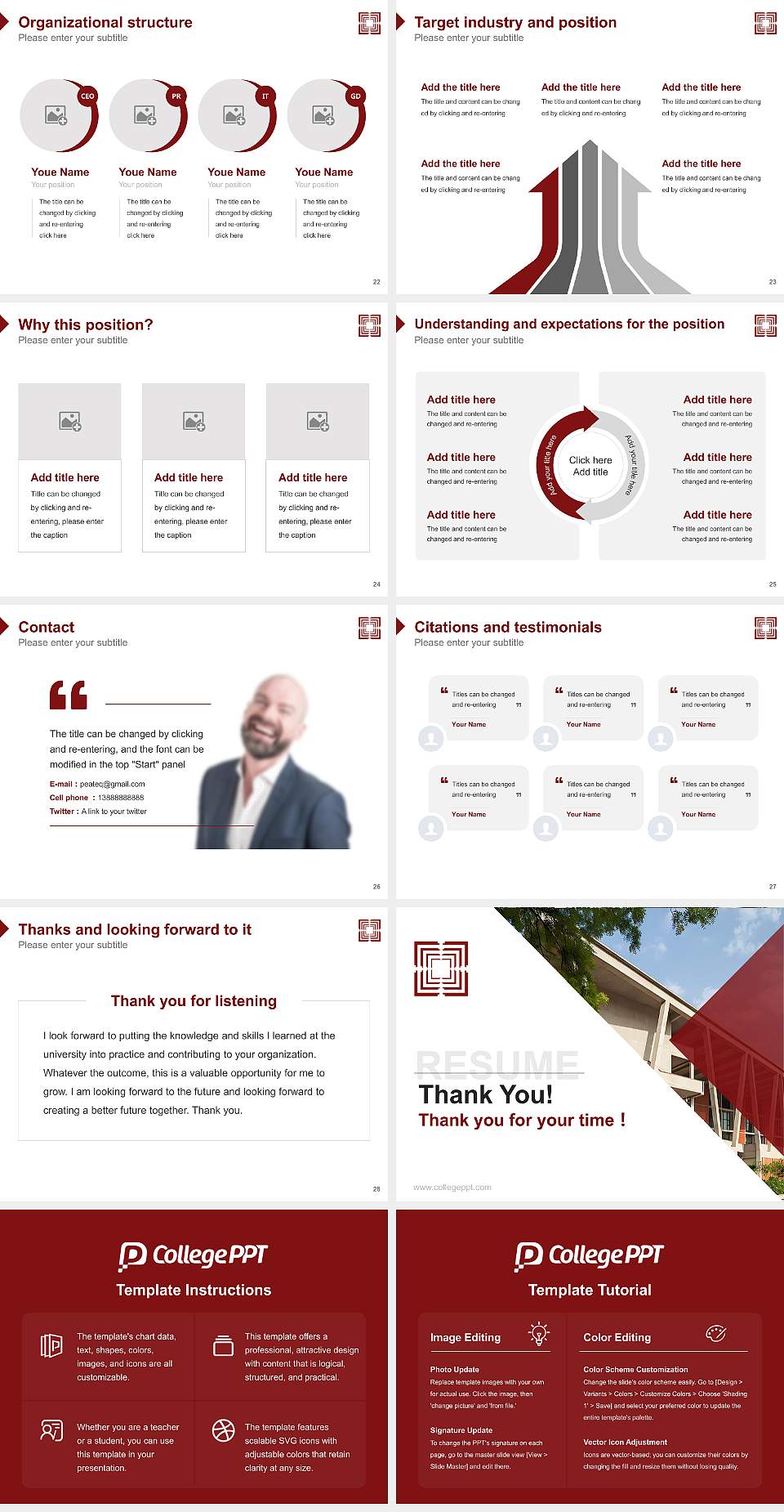 Ahmedabad University Resume PPT Template4:3 ratio PPT effect preview image4
