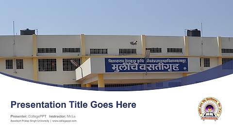 Awadesh Pratap Singh University Course/Courseware Creation PPT Template