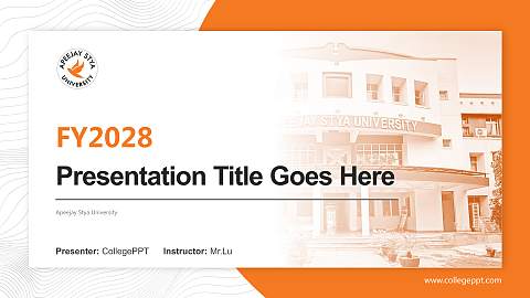 Apeejay Stya University Academic Presentation/Research Findings Report PPT Template